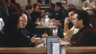 Seinfeld cast at Monk's