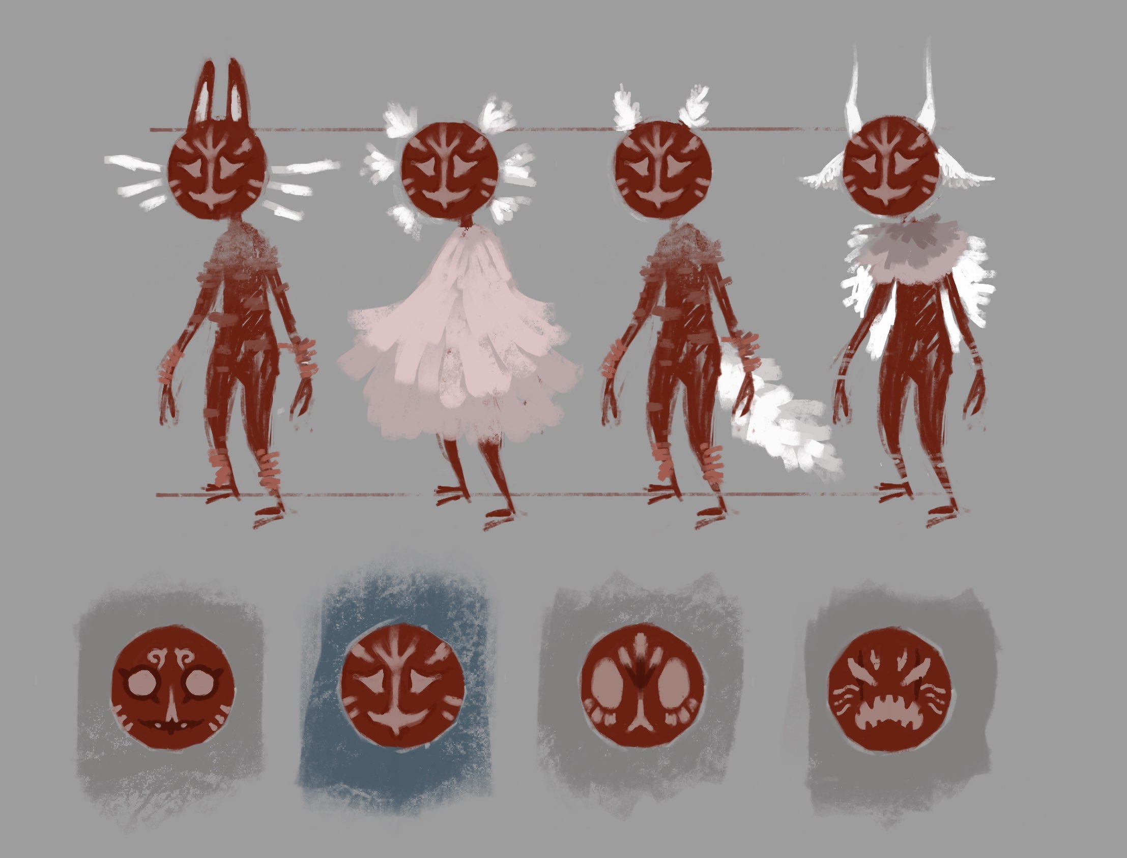 A sketch of a character for the making of video game R&auml;fven