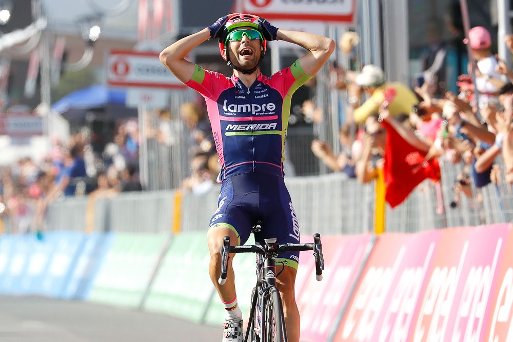Diego Ulissi (Lampre-Merida) wins stage 4 of the Giro d&rsquo;Italia