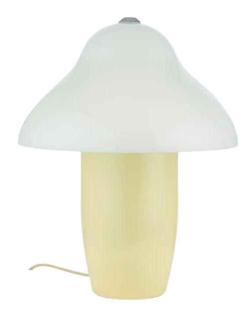 Nora Glass Table Lamp, Buttermilk