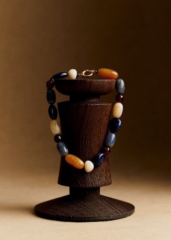 Morgane Necklace - Multi Ocean Blue - Resin - Sézane