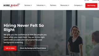 Hireright homepage