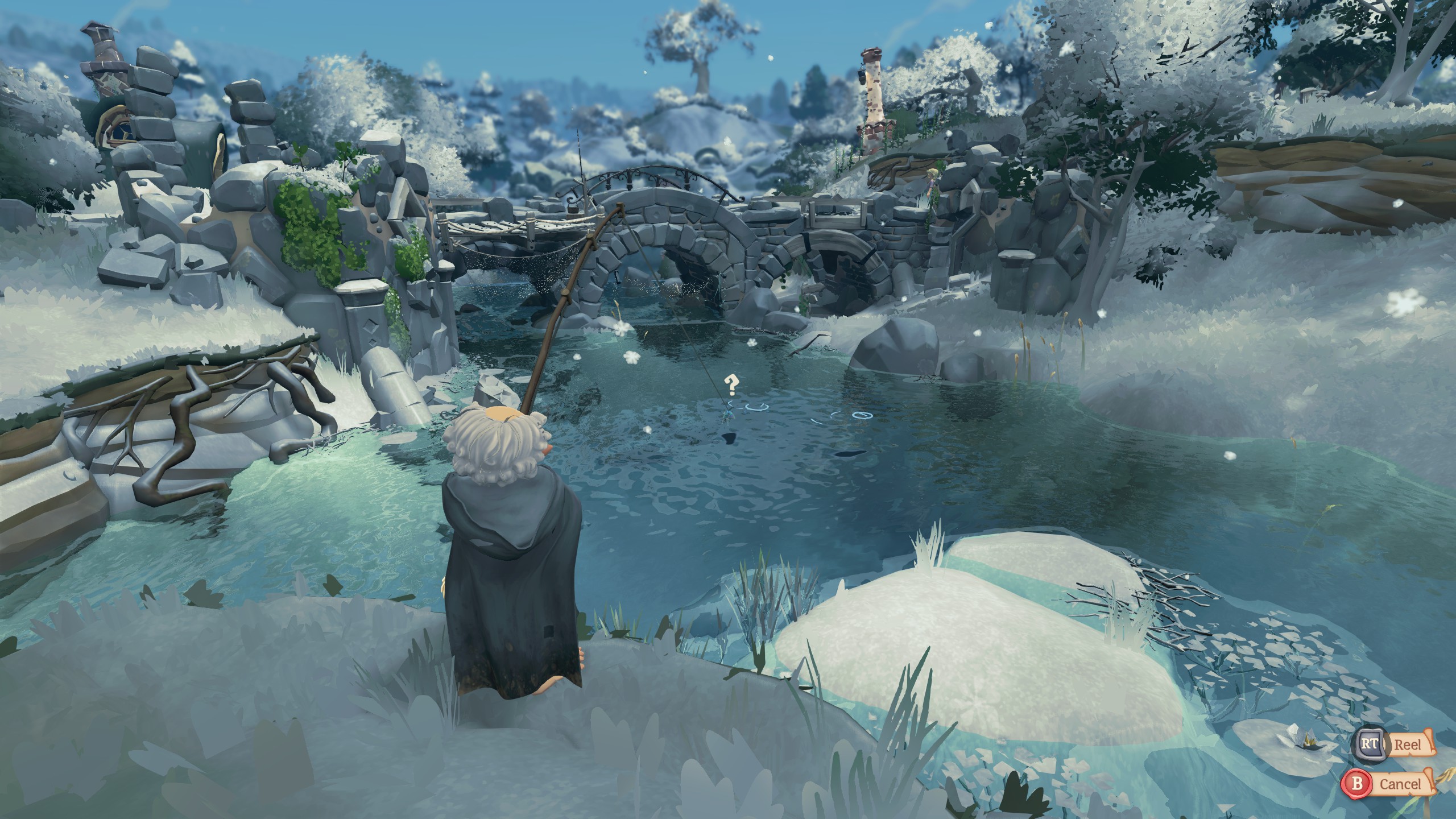 A hobbit fishing