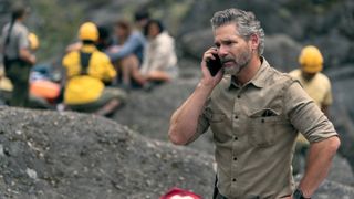 Kyle Turner (Eric Bana) on the phone in a scene from Netflix's "Untamed"