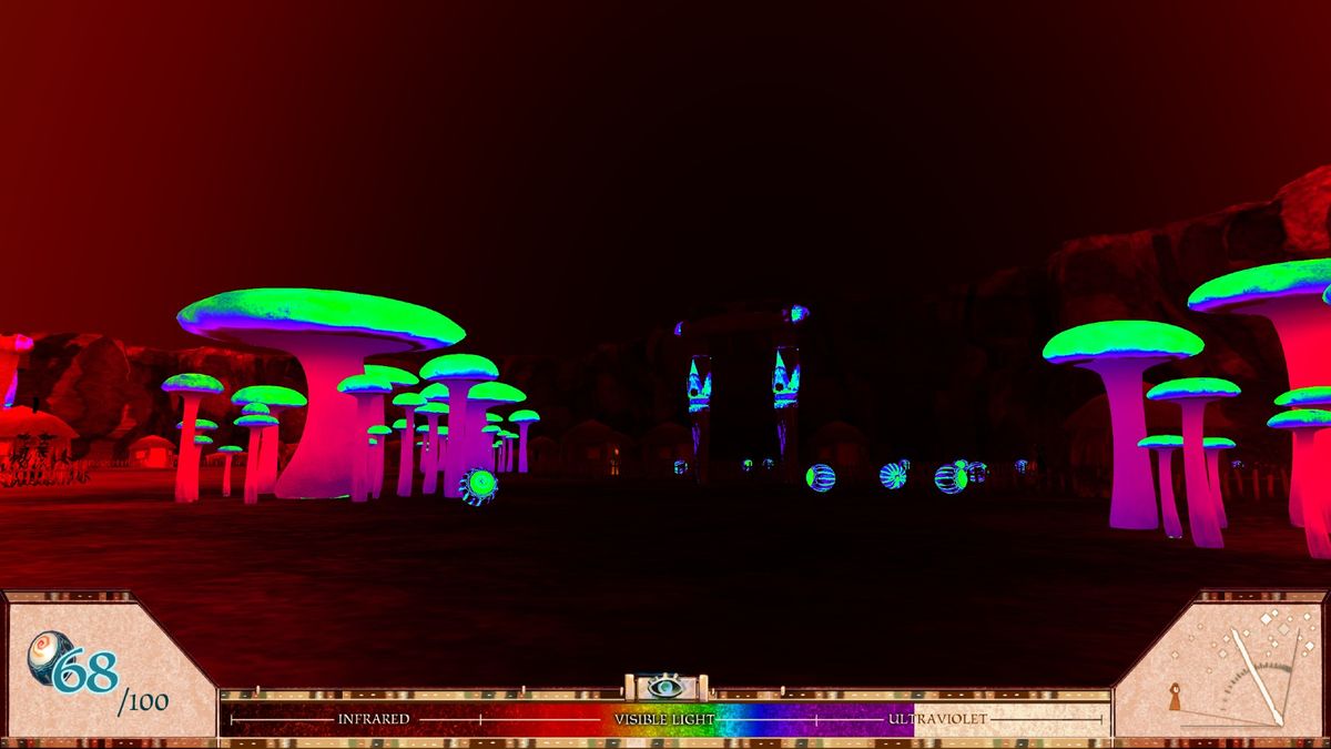 In the computer game "A Slower Speed of Light," players approach the speed of light as they collect more orbs.