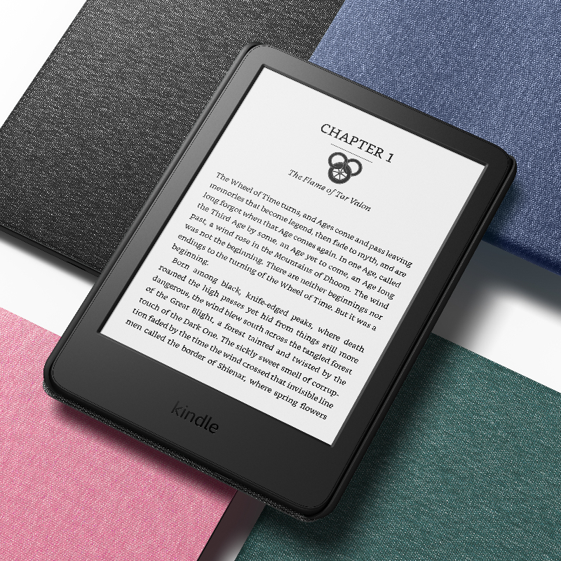 Amazon Kindle (2022) with different color covers