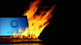 Cortana app burning on laptop