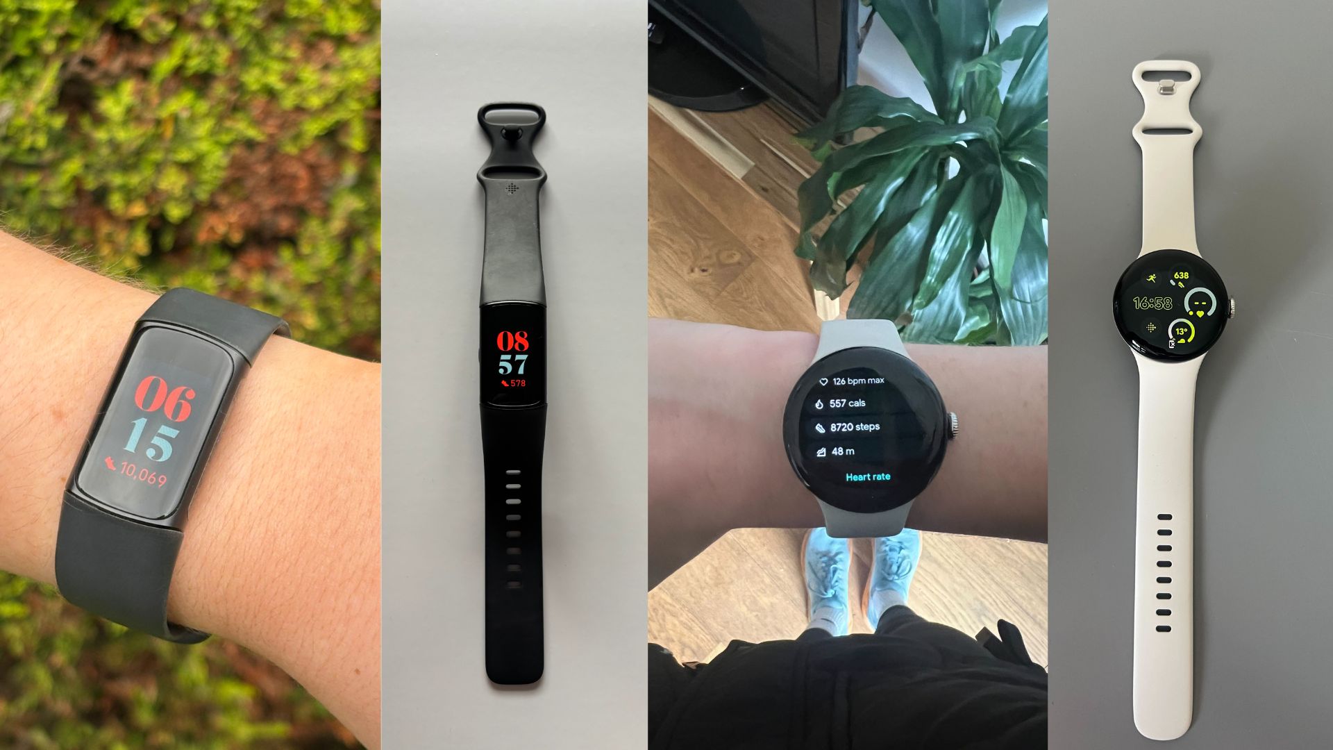 Ciara McGinley and Grace Walsh wear the Pixel Watch vs Fitbit side by side