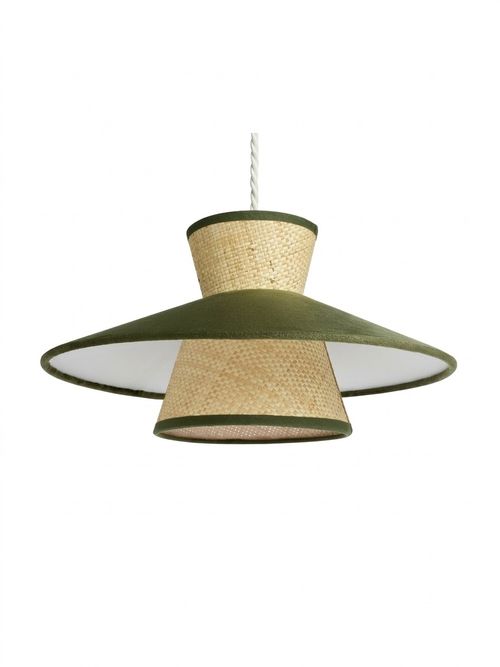 Mini Otto Green Velvet Easy Fit Lampshade 