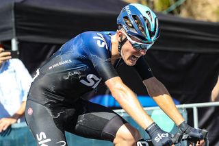 Dylan van Baarle (Team Sky) crosses the line on stage 4 of the 2019 Herald Sun Tour