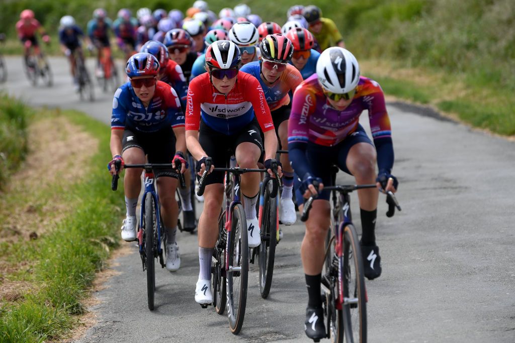 ALTO DE ROSALES SPAIN MAY 17 Demi Vollering of The Netherlands and Team SD Worx Protime competes during the the 9th Vuelta a Burgos Feminas 2024 Stage 2 a 123km stage from Briviesca to Alto de Rosales 790m on UCIWWT May 17 2024 in Alto de Rosales Spain Photo by Alex BroadwayGetty Images