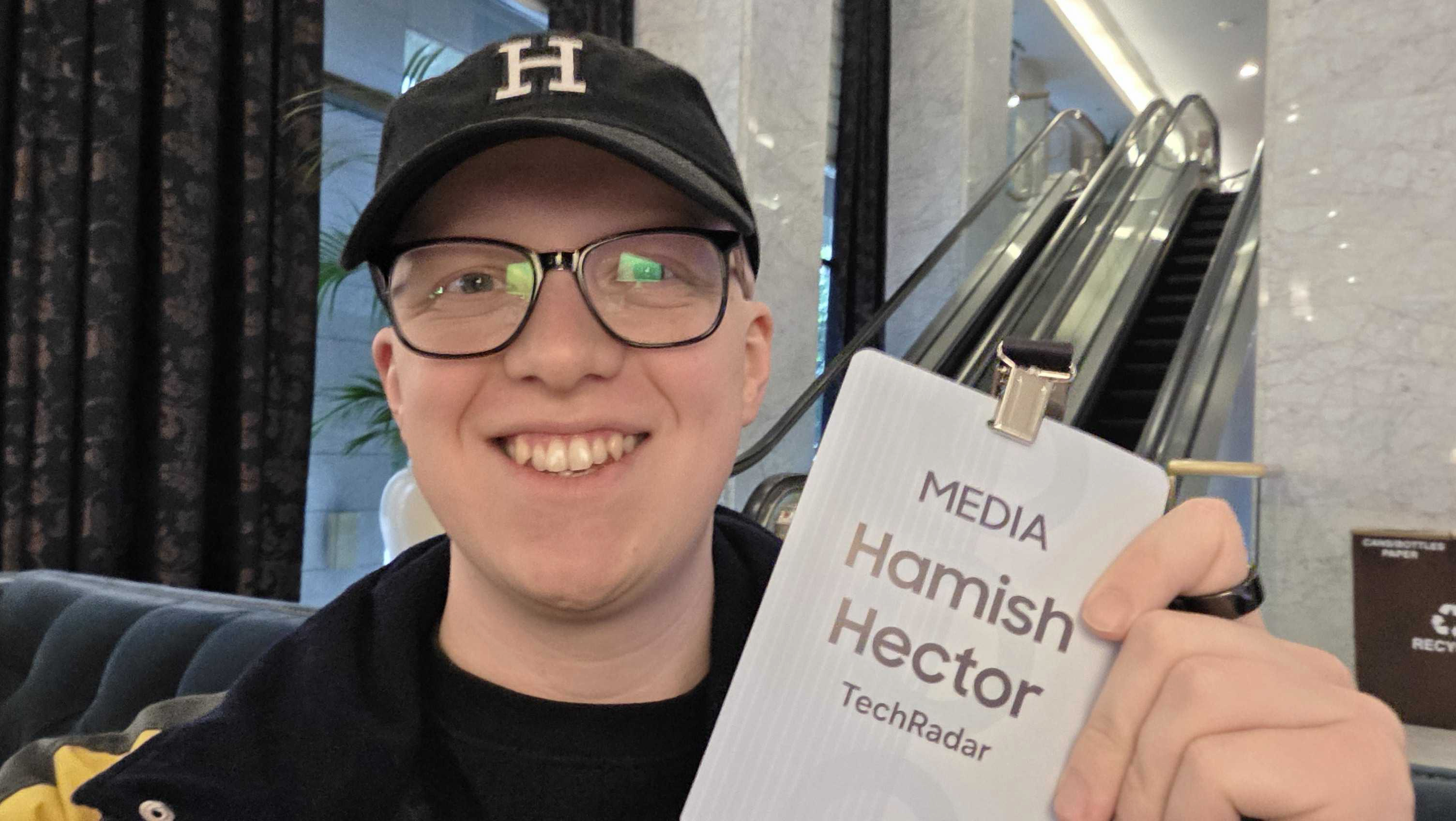 Hamish with Unpacked Badge