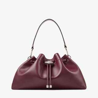 Jimmy Choo Cinch M Garnet Leather Handbag