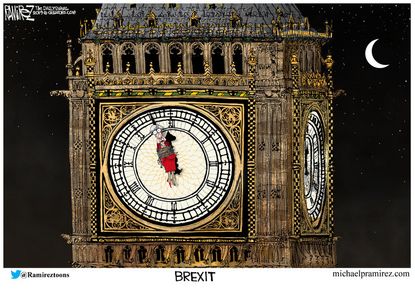 Political Cartoon World Theresa May Brexit deal