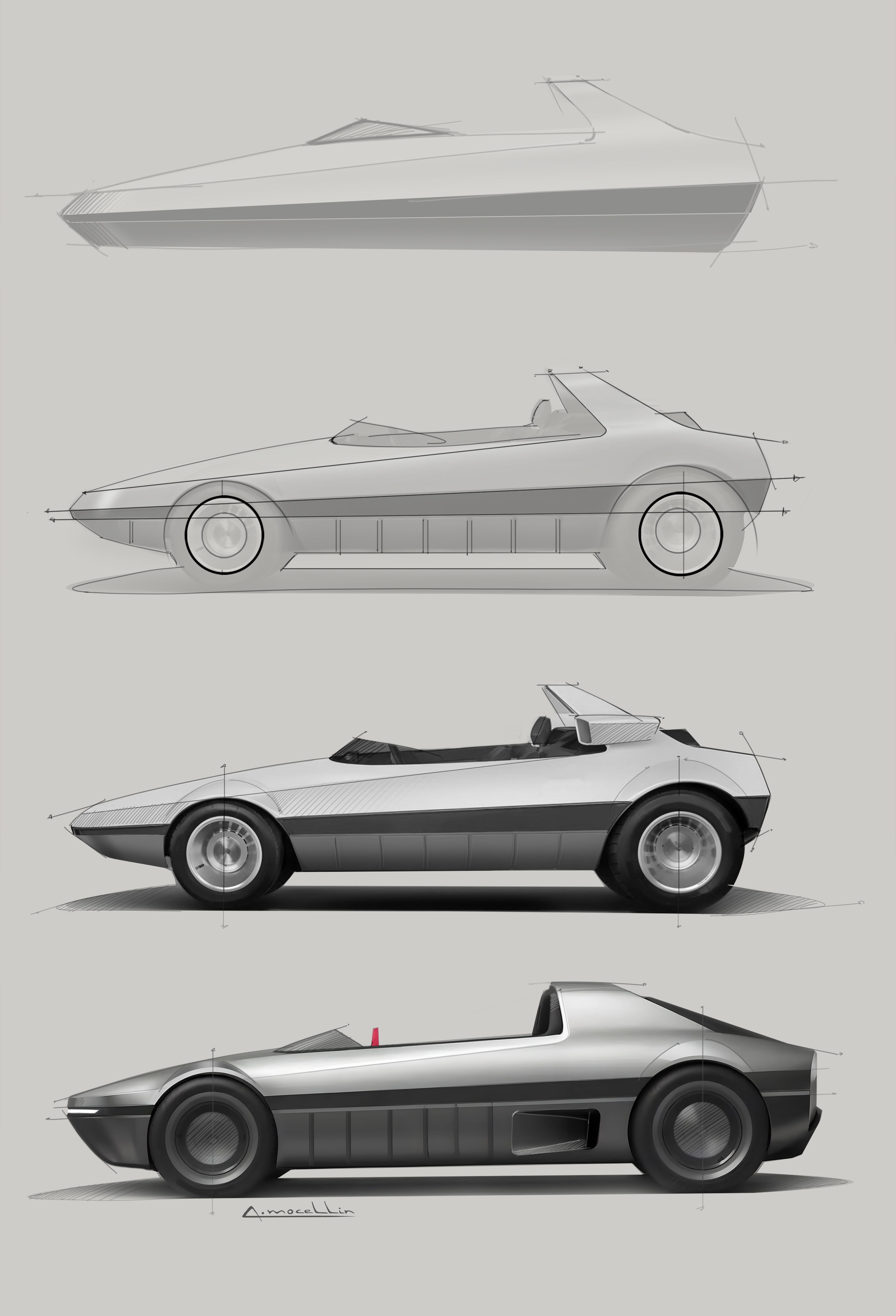 The evolution of the Bertone Runabout