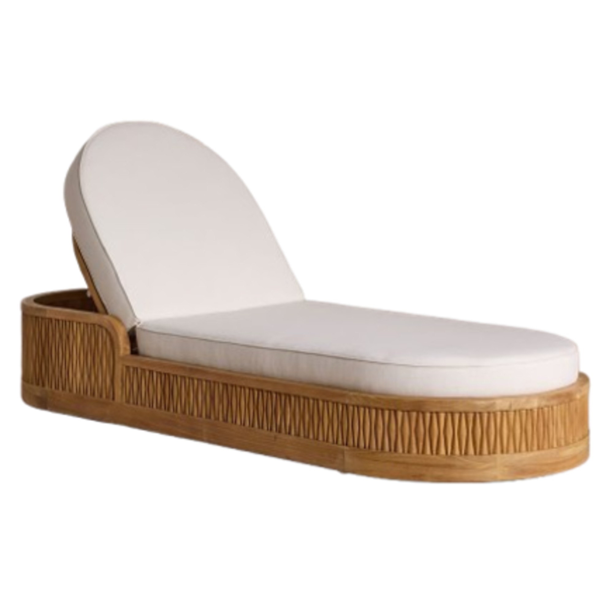 Soho Home Orion Outdoor Sunlounger, Off White