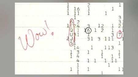 "Wow!" signal printout. The comment on the side inspired the event's name.
