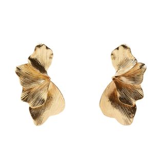 Zara Textured Petal Earrings
