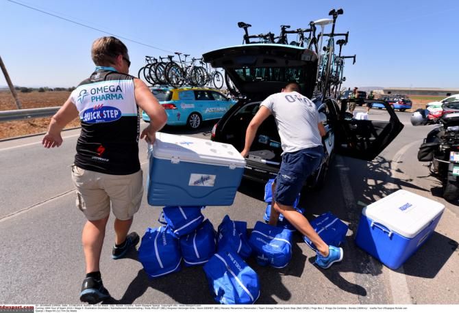 Its been a busy few stages for the soigneur's trying to keep the riders cool and refreshed