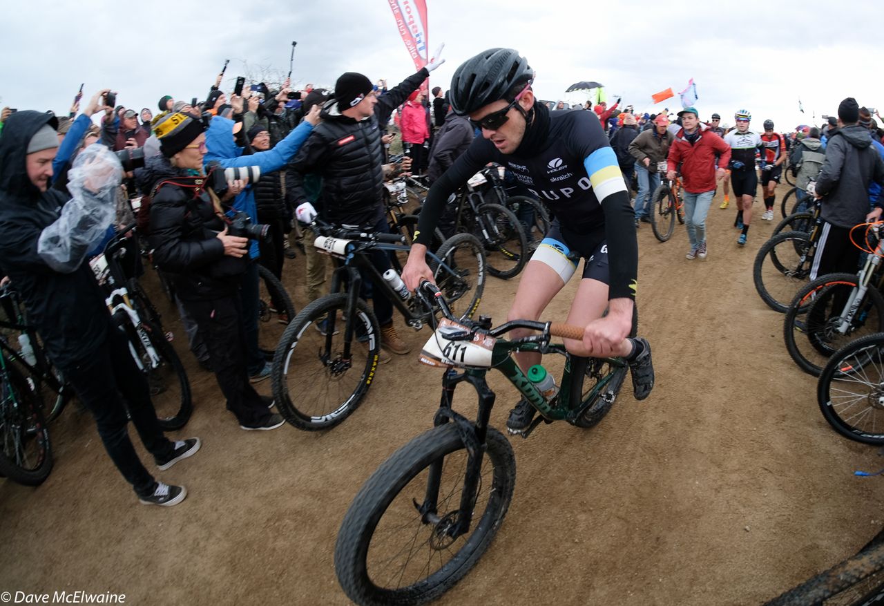 Ben Duncan (El Grupo) heads out on his bike