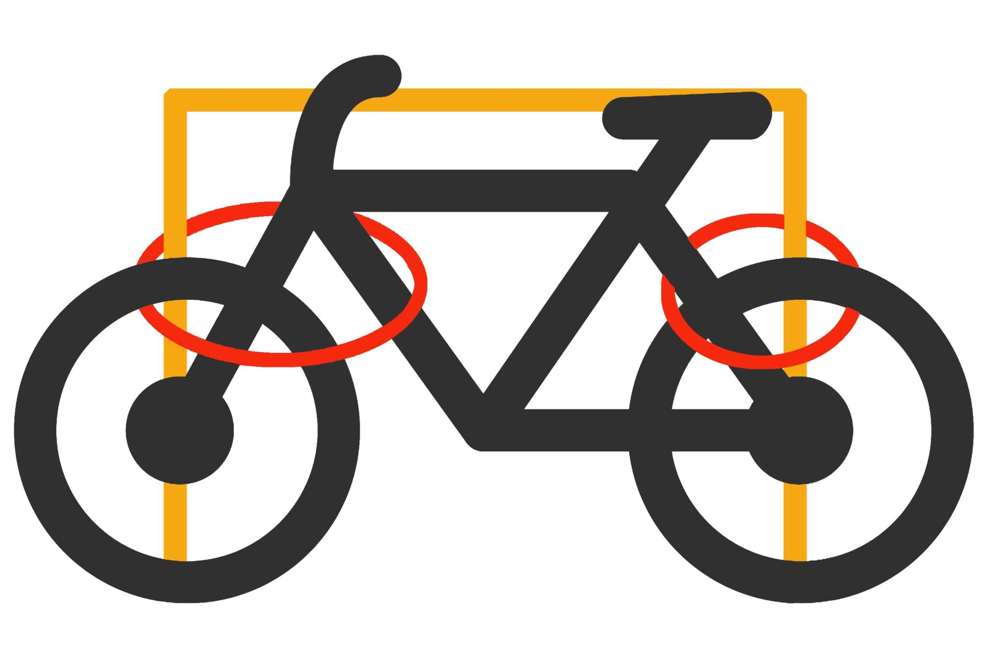 How to lock your bike up securely - locks around the front and rear wheels and passing through the frame to an anchor