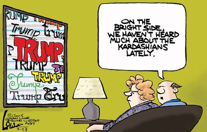 Political cartoon U.S. 2016 Trump/Kardashians