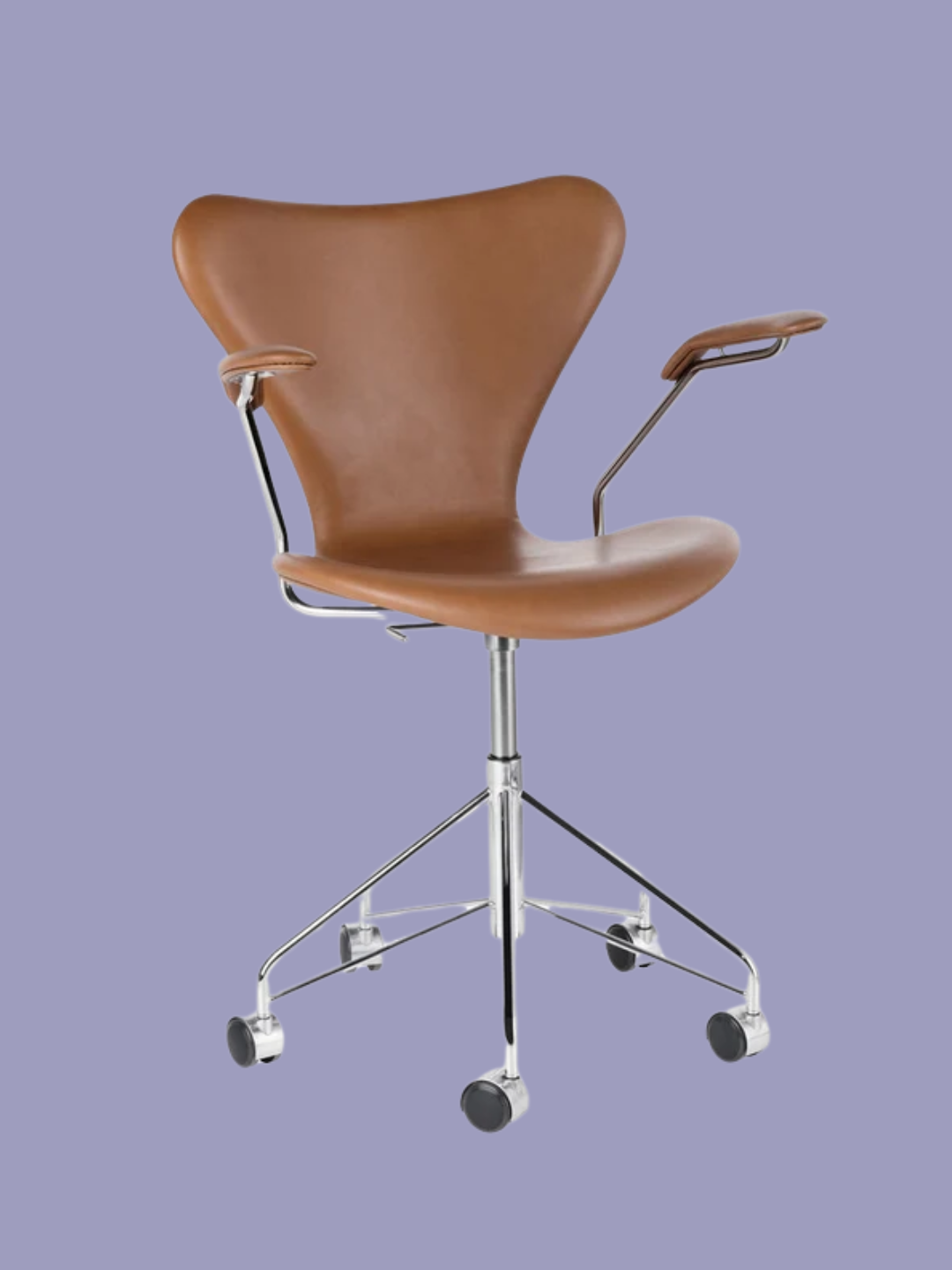 Heal's, Series 7 Swivel Armchair in Walnut Leather