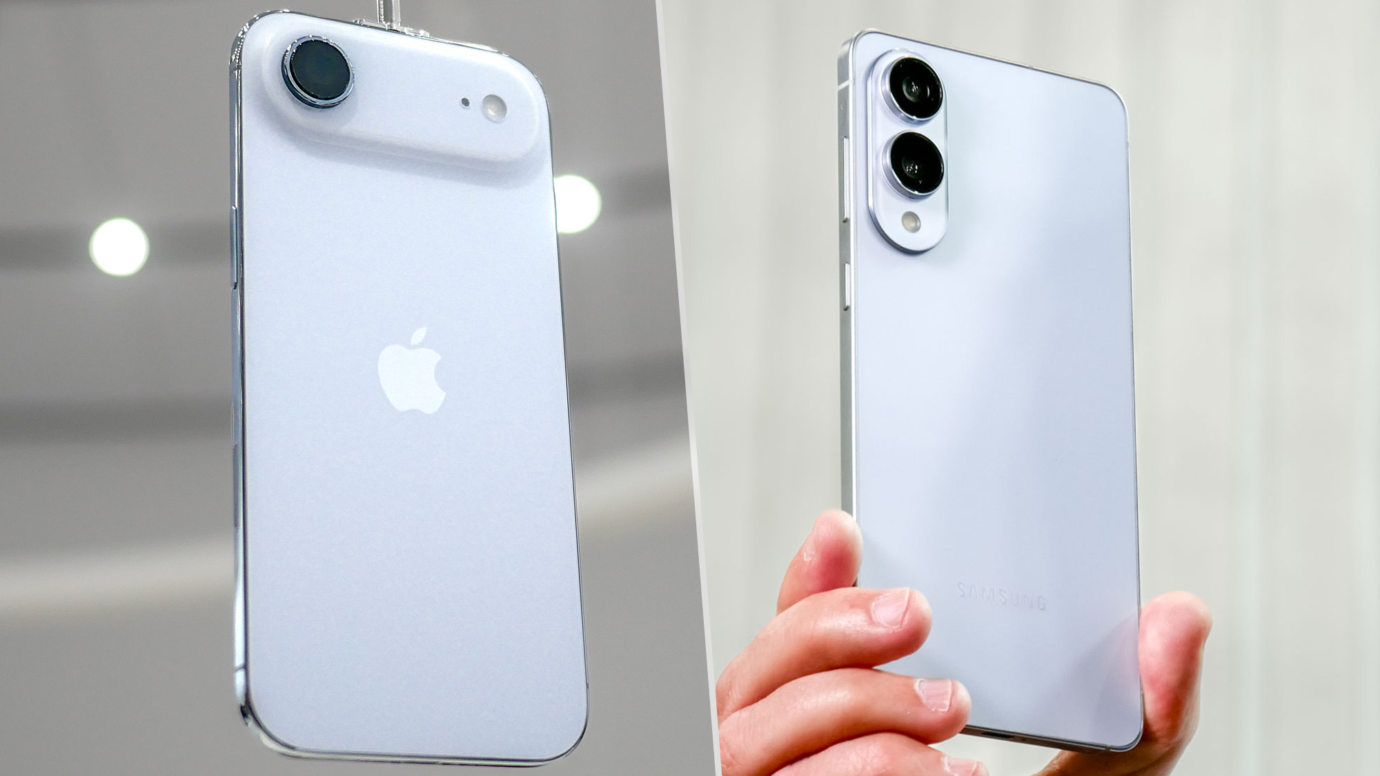 iPhone Air next to Galaxy S25 Edge