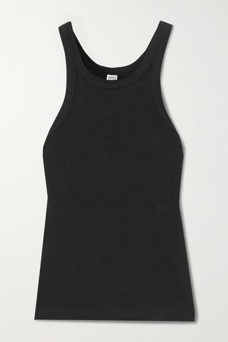 + Organic cotton-Jersey t-shirt in mesh with sustainable curved ribs