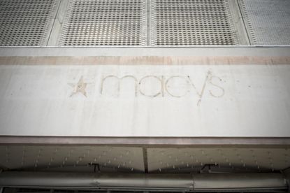 A closed-down Macy's building.