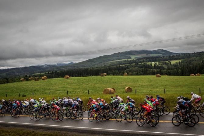 Dark clouds threatened throughout today's stage.