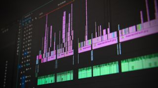 Graphic display showing audio channels..