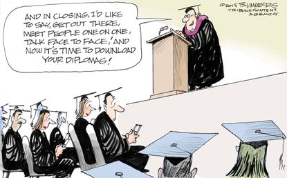 Editorial cartoon U.S. College Graduation