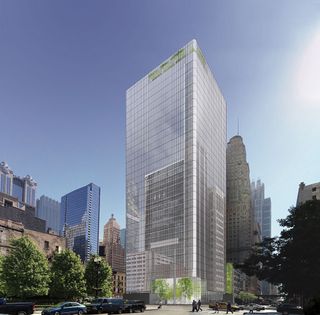 151 North Franklin, a 32-story office high rise in The Loop containing a four-story covered plaza by John Ronan
