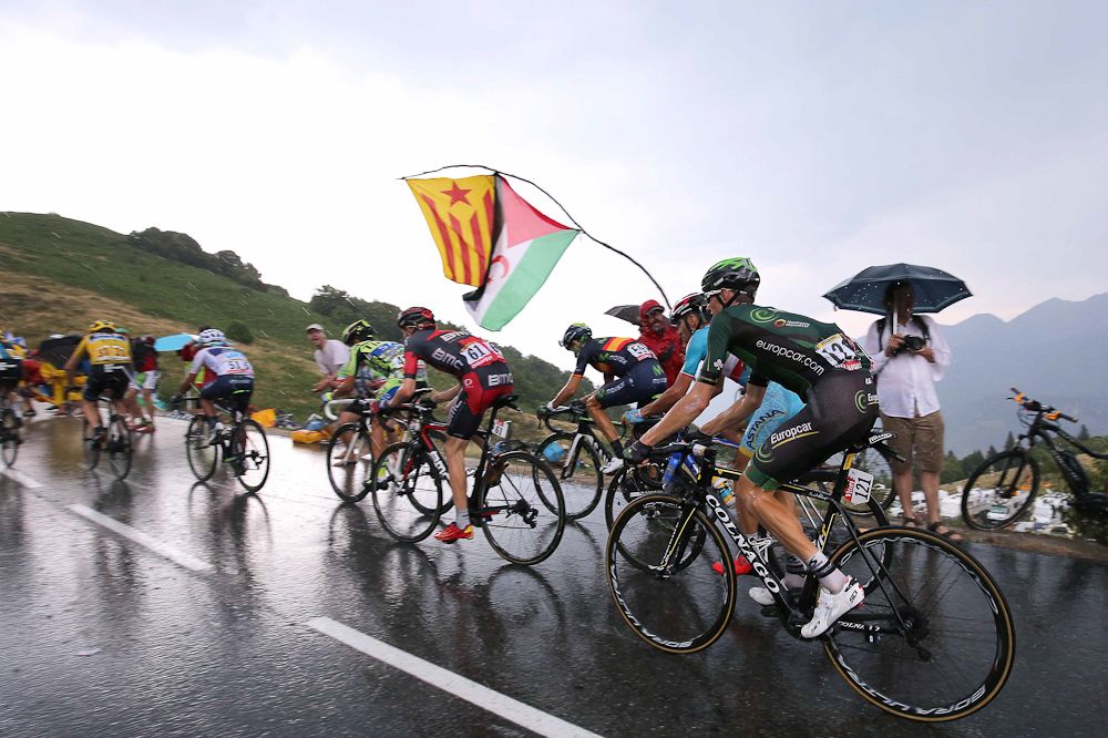 The peloton in action during stage 12.