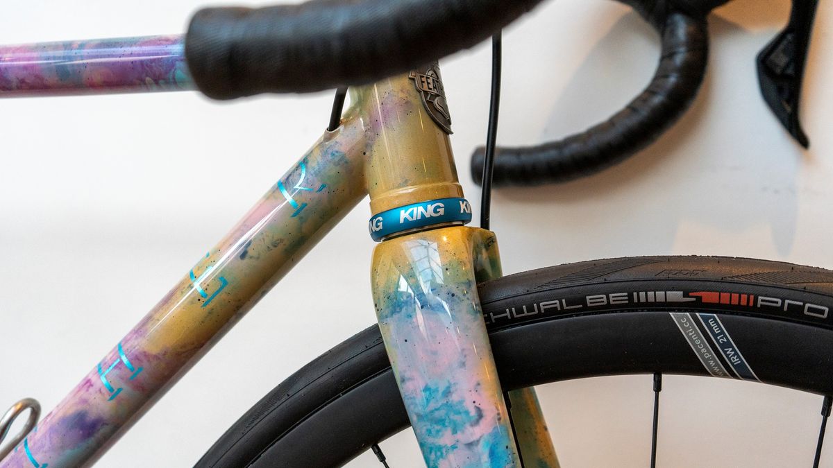 Detail shot of a custom bike