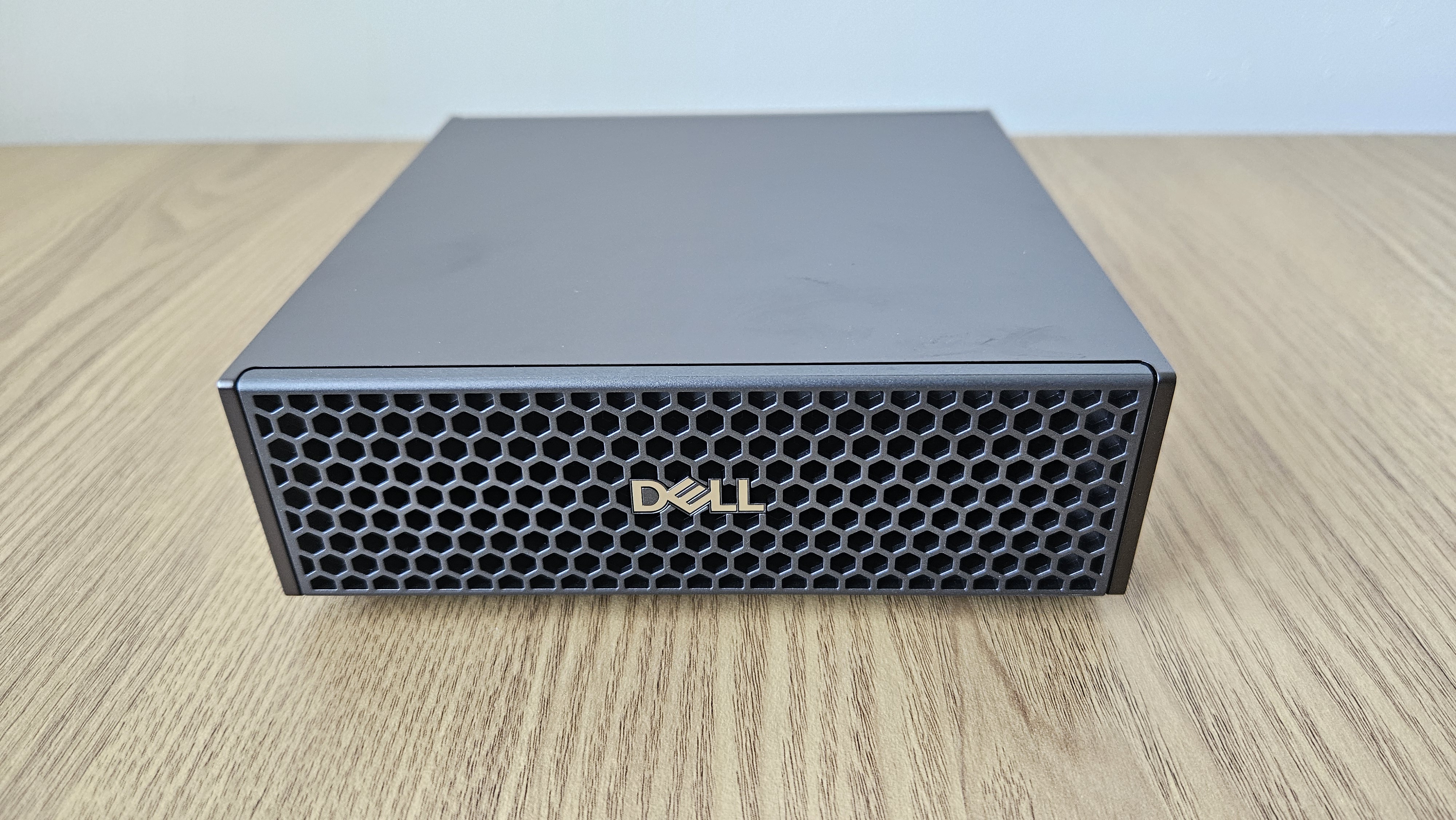 The Dell Pro Max with GB10 on a desk