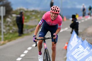 ALTODELANGLIRU SPAIN NOVEMBER 01 Hugh Carthy of The United Kingdom and Team EF Pro Cycling during the 75th Tour of Spain 2020 Stage 12 a 1094km stage from Pola de Laviana to Alto de lAngliru 1560m lavuelta LaVuelta20 La Vuelta on November 01 2020 in Alto de lAngliru Spain Photo by David RamosGetty Images