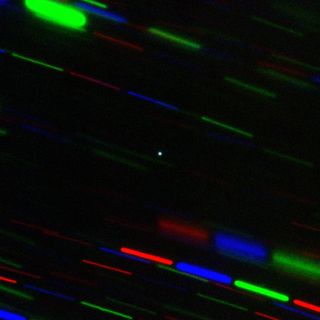 The International Gemini Observatory captured a color composite image of 2020 CD3, which appears stationary because of how the photographs were taken.