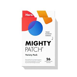 Hero Cosmetics Mighty Patch™ Variety Pack – Hydrokolloid-Akne-Pflaster zum Abdecken von Akne und Hautunreinheiten, Spot-Sticker für Gesicht und Haut (26 Stück)