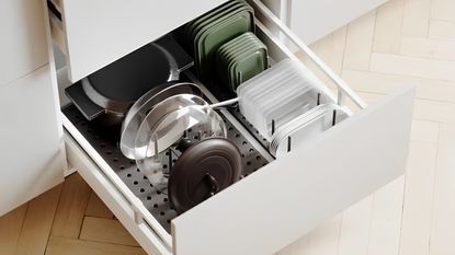 The umbra drawer organizer in a drawer