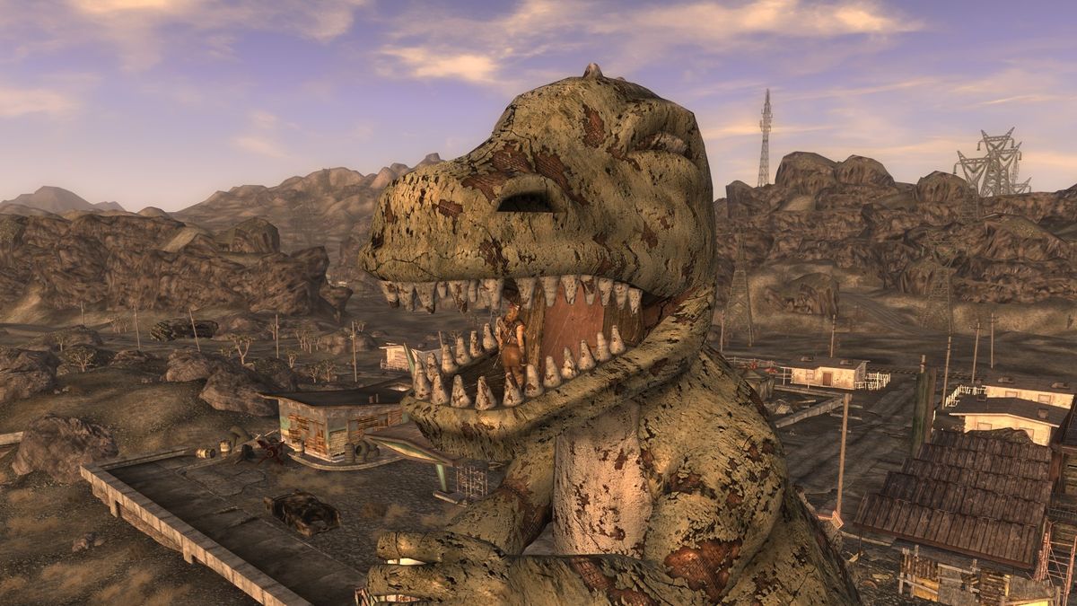 Alleged Fallout season 2 set photo reveals the return of New Vegas' beloved roadside attraction turned sniper nest, Dinky the T-Rex