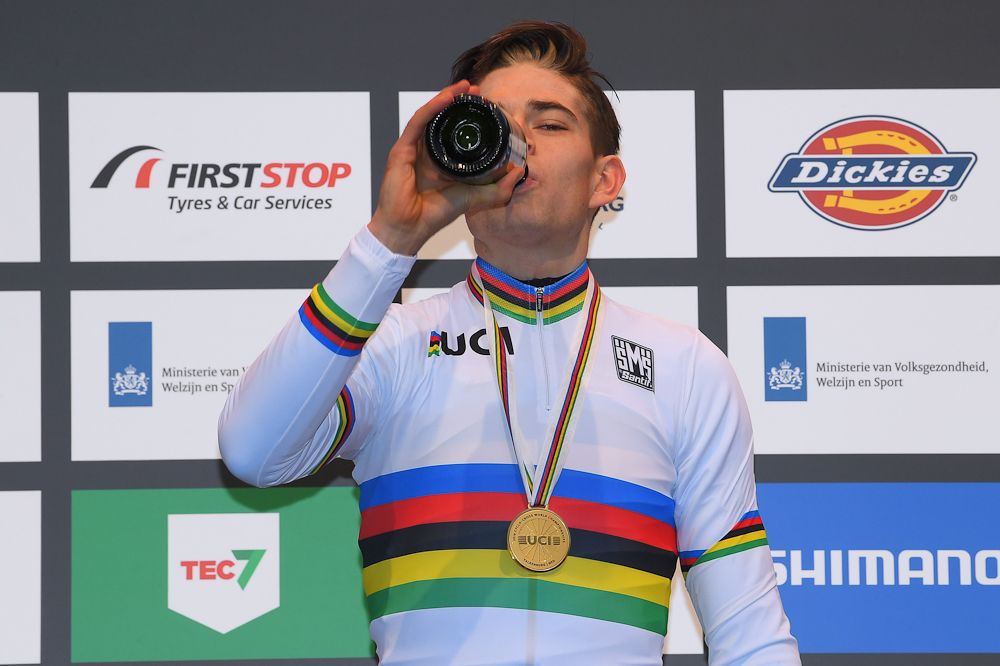 Wout Van Aert's 2018-19 jersey will resemble this one but with his initials on the chest