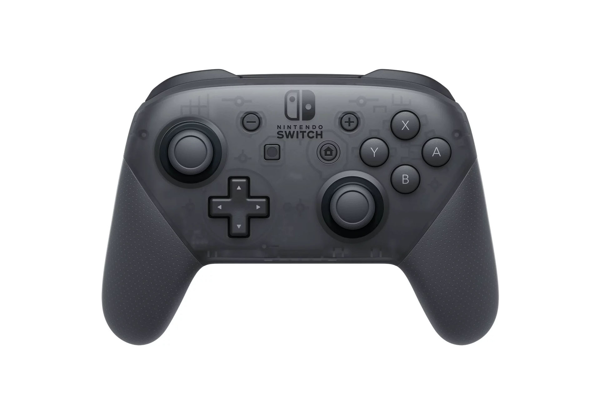 A product shot of the Nintendo Switch Pro controller on a white background