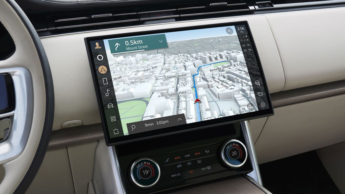 Large, floating infotainment display