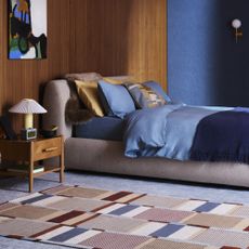 AvJohn Lewis geometric rug in a bedroom