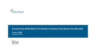  White paper from IBM called Everest Group PEAK Matrix for Salesforce Industry Cloud Service Provider 2022
