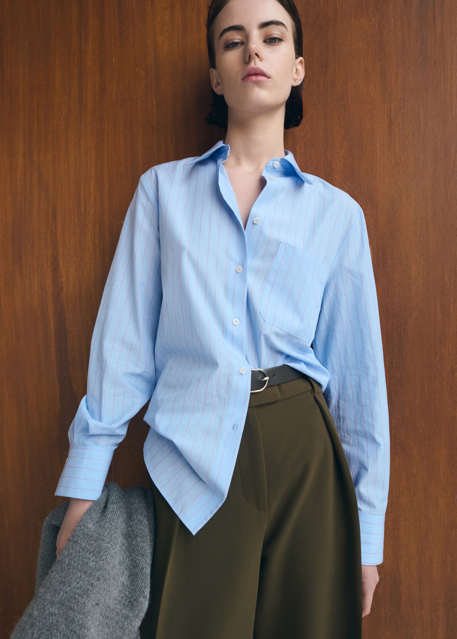 Cotton and Lyocell Blend Straight Shirt - Women | Mango Usa