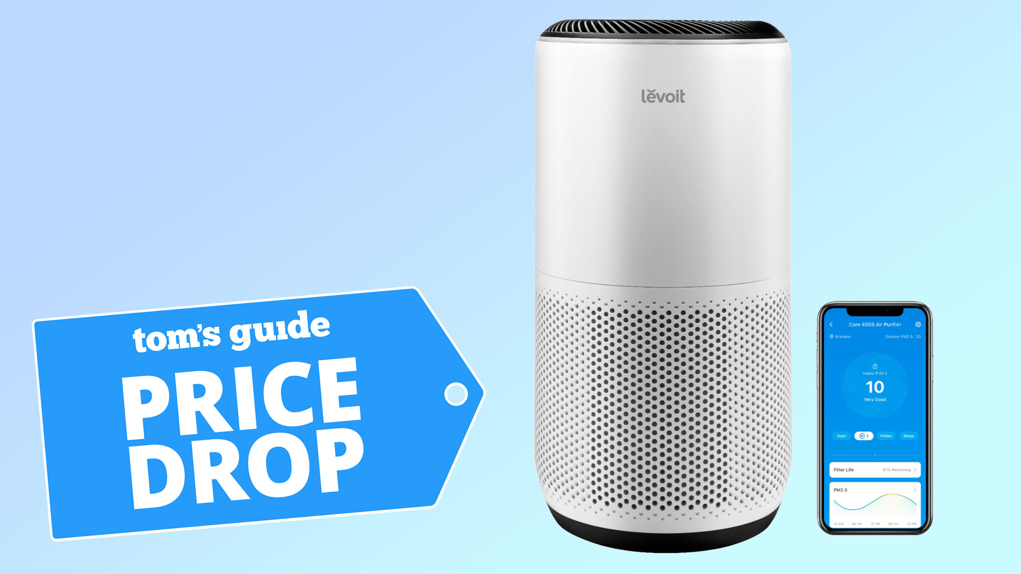 Levoit PlasmaPro 400 Air Purifier With Smartphone Price Drop Badge