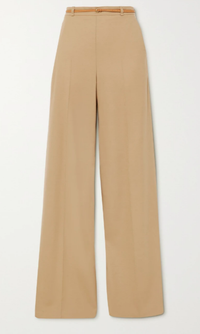 Chloé Belted Twill Wide-Leg Pants $1,595